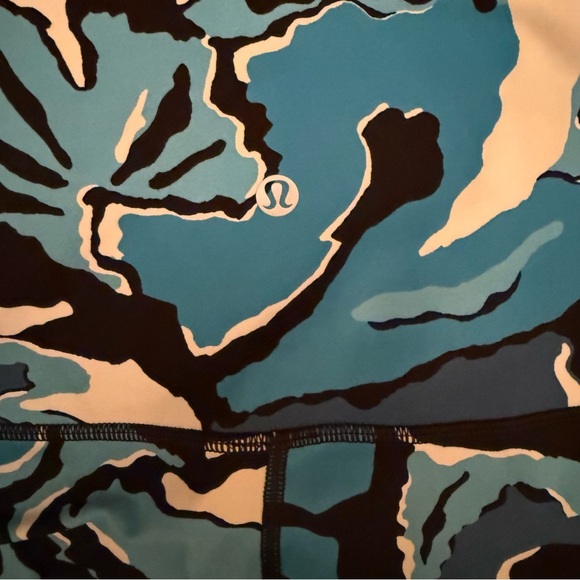 Lululemon Wunder Under Pant (Hi-Rise) Boom Bloom Beach Blanket Blue Ice Milk - Picture 7 of 8